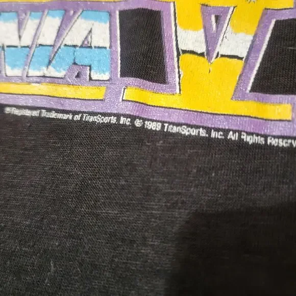 Vintage WrestleMania V Tee 1989 WWF Mega Powers Thin Single Stitch USA - Picture 7 of 7